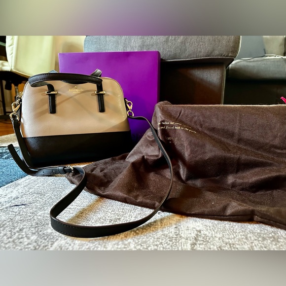Kate Spade Cedar Street Maise Medium Beige/Black Crossbody - Picture 15 of 15